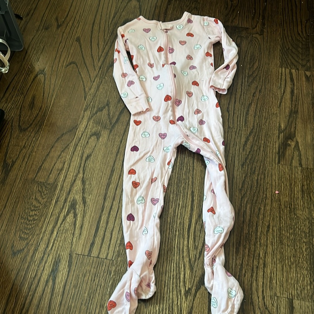 Valentines footsie pj girls 4t old navy